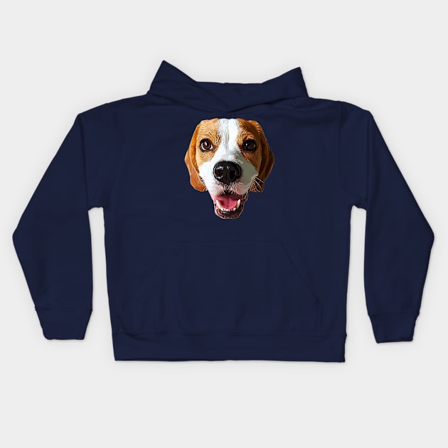 Beagle Head for Beagle Dog Lovers Kids Hoodie by Elarex